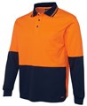 JBs Hi Vis LS Cotton Back Polo