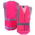 Vest Zip DN Fluro Pink