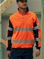 Taped Hi Vis Stretchy Fleece Zip Pullover