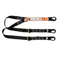 Shock Absorbing Webbing Lanyard Adjustable Double Leg 3x Snap Hook  2m