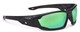 MERCURO Grey  Black Temples Green Flash Polarised Lens