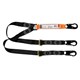Shock Absorbing Webbing Lanyard Adjustable Double Leg 3x Snap Hook  2m