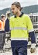 Mens Hi Vis Spliced LS Polo  Hoop Taped