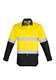 Mens Hi Vis Spliced Industrial LS Shirt  Hoop Taped